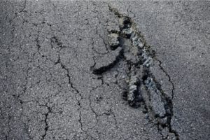 Road asphalt cracks